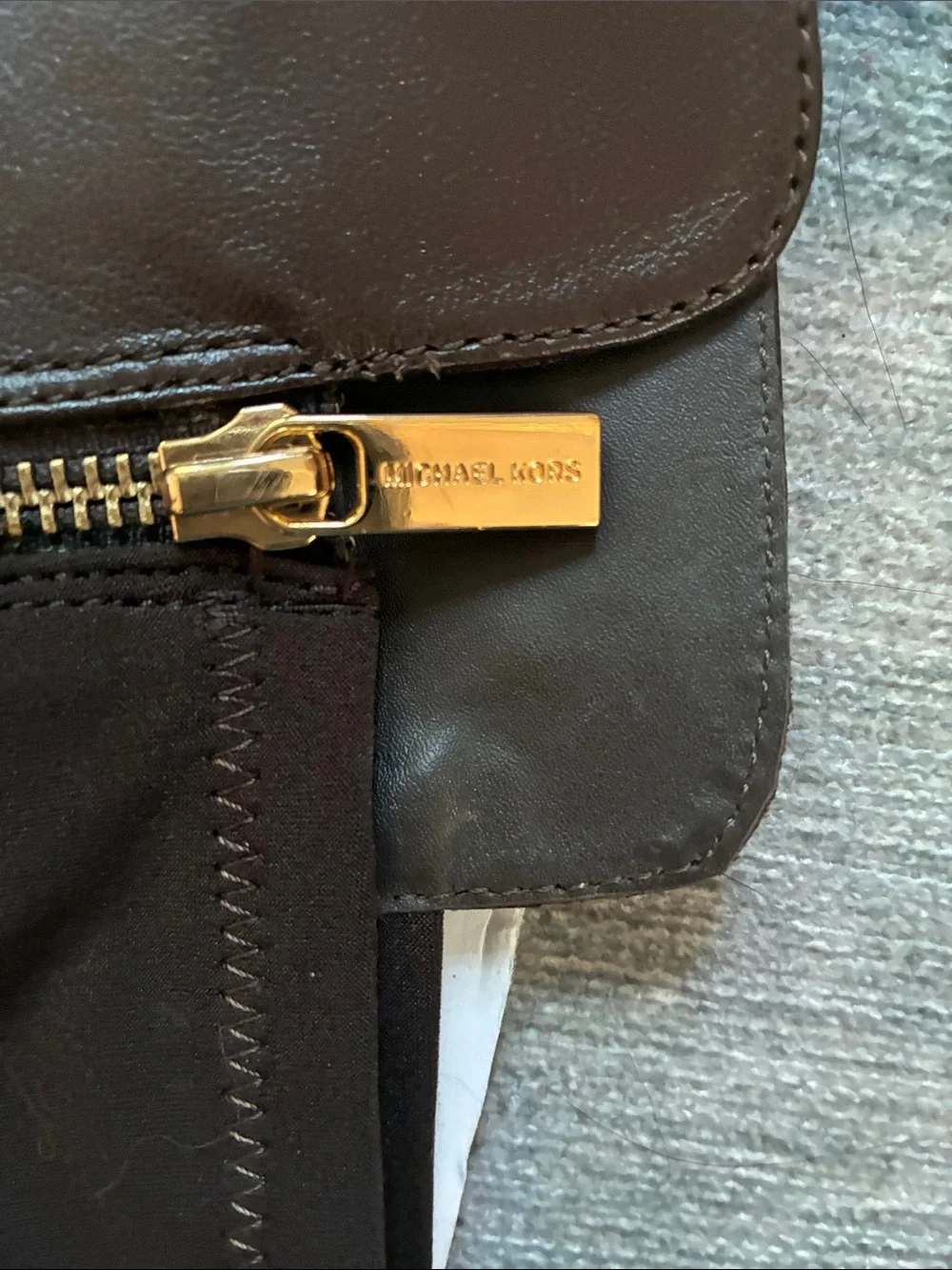 Michael Kors Dark Brown Leather Over-the-Knee Boots Size 8 Like New Condition